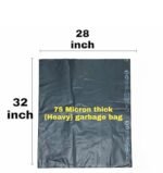 Trideva HEAVY DUTY Extra Thick Size 28x32 Inch Pack of 6 Black (7 Pcs in Each Pack) 75 Micron Biodegradable Garbage Bag| Trash/Dustbin Bags (Weight 500 Gram for Each Pack) - Image 6
