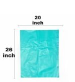 Trideva HEAVY DUTY Extra-Medium Size 20x26 Inch Pack of 2 Green (10 Pcs in Each Pack) 75 Micron Biodegradable Garbage Bag| Trash/Dustbin Bags (Weight 500 Gram for Each Pack) (Green) - Image 6