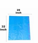 Trideva HEAVY DUTY Extra Thick 28x32 Inch Pack of 2 Blue (7 Pcs in Each Pack) 75 Micron Biodegradable Garbage Bag | Trash/Dustbin Bags (Weight 500 Gram for Each Pack) - Image 3