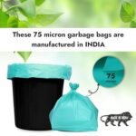 Trideva HEAVY DUTY Extra-Medium Size 20x26 Inch Pack of 2 Green (10 Pcs in Each Pack) 75 Micron Biodegradable Garbage Bag| Trash/Dustbin Bags (Weight 500 Gram for Each Pack) (Green) - Image 2