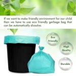 Trideva HEAVY DUTY Extra-Medium Size 20x26 Inch Pack of 2 Green (10 Pcs in Each Pack) 75 Micron Biodegradable Garbage Bag| Trash/Dustbin Bags (Weight 500 Gram for Each Pack) (Green) - Image 5