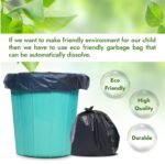 Trideva HEAVY DUTY Jumbo Size 32x40 Inch Pack of 2 Black, 75 Micron Biodegradable Garbage Bag| (5 Pcs in Each Pack) Trash/Dustbin Bags (Weight 500 Gram for Each Pack) - Image 3