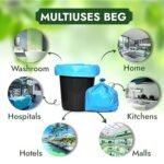 Trideva HEAVY DUTY Extra-Medium Size 20x26 Inch Pack of 2 Blue (10 Pcs in Each Pack) 75 Micron Biodegradable Garbage Bag| Trash/Dustbin Bags (Weight 500 Gram for Each Pack) - Image 4