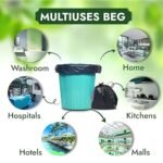 Trideva HEAVY DUTY Extra Thick Size 28x32 Inch Pack of 6 Black (7 Pcs in Each Pack) 75 Micron Biodegradable Garbage Bag| Trash/Dustbin Bags (Weight 500 Gram for Each Pack) - Image 5
