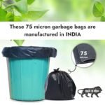 Trideva HEAVY DUTY Extra Thick Size 28x32 Inch Pack of 6 Black (7 Pcs in Each Pack) 75 Micron Biodegradable Garbage Bag| Trash/Dustbin Bags (Weight 500 Gram for Each Pack) - Image 3