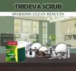 Trideva (Pack of 12)Green Scrub Foam with Pad 3x4 Thickness 20 mm, Easy to Shine Dish Wash Scrub, Utensil Scrubber Kitchen Wipes - Image 4