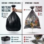 Trideva HEAVY DUTY Extra Large Size 32x40 Inch Pack of 6 Black (5 Pcs in Each Pack) 75 Micron Biodegradable Garbage Bag| Trash/Dustbin Bags (Weight 500 Gram for Each Pack) (Black) - Image 5