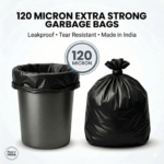 Trideva HEAVY DUTY Medium Size 20x20 Inch Pack of 2 Black (14 Pcs in Each Pack) 75 Micron Biodegradable Garbage Bag| | Trash/Dustbin Bags (Weight 500 Gram per Pack) - Image 7