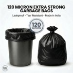 Trideva HEAVY DUTY Extra Large Size 32x40 Inch Pack of 6 Black (5 Pcs in Each Pack) 75 Micron Biodegradable Garbage Bag| Trash/Dustbin Bags (Weight 500 Gram for Each Pack) (Black) - Image 3
