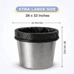 HEAVY DUTY Extra Thick Size 28x32 Inch Pack of 6 Black (7 Pcs in Each Pack) 75 Micron Biodegradable Garbage Bag| Trash/Dustbin Bags (Weight 500 Gram for Each Pack) - Image 6