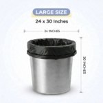 Trideva HEAVY DUTY Large Size 24x30 Inch Pack of 6 Black (8 Pcs in Each Pack) 75 Micron Biodegradable Garbage Bag| Trash/Dustbin Bags (Weight 500 Gram for Each Pack) - Image 9