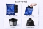 Trideva HEAVY DUTY Large Size 24x30 Inch Pack of 6 Black (8 Pcs in Each Pack) 75 Micron Biodegradable Garbage Bag| Trash/Dustbin Bags (Weight 500 Gram for Each Pack) - Image 10