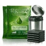 Trideva HEAVY DUTY Small Size 15x18 Inch Pack of 2 Black (20 Pcs in Each Pack) 75 Micron Biodegradable Garbage Bag| Trash/Dustbin Bags (Weight 500 Gram for Each Pack)