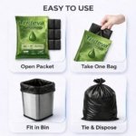 Trideva HEAVY DUTY Extra Large Size 32x40 Inch Pack of 6 Black (5 Pcs in Each Pack) 75 Micron Biodegradable Garbage Bag| Trash/Dustbin Bags (Weight 500 Gram for Each Pack) (Black) - Image 9