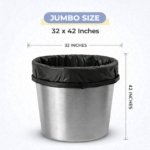 Trideva HEAVY DUTY Extra Large Size 32x40 Inch Pack of 6 Black (5 Pcs in Each Pack) 75 Micron Biodegradable Garbage Bag| Trash/Dustbin Bags (Weight 500 Gram for Each Pack) (Black) - Image 2