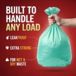 Trideva HEAVY DUTY JUMBO Size 32x40 Inch Pack of 6 Green(4-5 Pcs in Each Pack) 75 Micron Biodegradable Garbage Bag| Trash/Dustbin Bags (Weight 500 Gram for Each Pack) (Green) - Image 10