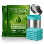 Trideva HEAVY DUTY Small Size 15x18 Inch Pack of 2 Green (20 Pcs in Each Pack) 75 Micron Biodegradable Garbage Bag| Trash/Dustbin Bags (Weight 500 Gram for Each Pack)