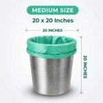 Trideva HEAVY DUTY Medium Size 20x20 Inch Pack of 6 Green (14 Pcs in Each Pack) 75 Micron Biodegradable Garbage Bag| Trash/Dustbin Bags (Weight 500 Gram for Each Pack) - Image 2