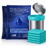 Trideva HEAVY DUTY Large Size 24x30 Inch Pack of 2 Green (8 Pcs in Each Pack) 75 Micron Biodegradable Garbage Bag| Trash/Dustbin Bag (Weight 500 Gram for Each Pack)
