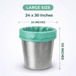 Trideva HEAVY DUTY Large Size 24x30 Inch Pack of 6 Green (8 Pcs in Each Pack) 75 Micron Biodegradable Garbage Bag| Trash/Dustbin Bags (Weight 500 Gram for Each Pack) - Image 3