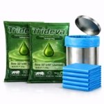 Trideva HEAVY DUTY Jumbo Size 32x40 Inch Pack of 2 Blue (5 Pcs in Each Pack) 75 Micron Biodegradable Garbage Bag| Trash/Dustbin Bags (Weight 500 Gram for Each Pack)