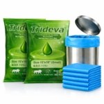 Trideva HEAVY DUTY Small Size 15x18 Inch Pack of 2 Blue (20 Pcs in Each Pack) 75 Micron Biodegradable Garbage Bag| Trash/Dustbin Bags (Weight 500 Gram for Each Pack)