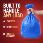 Trideva HEAVY DUTY Small Size 15x18 Inch Pack of 2 Blue (20 Pcs in Each Pack) 75 Micron Biodegradable Garbage Bag| Trash/Dustbin Bags (Weight 500 Gram for Each Pack) - Image 4