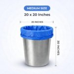 Trideva HEAVY DUTY Medium Size 20x20 Inch Pack of 2 Blue (14 Pcs in Each Pack) 75 Micron Biodegradable Garbage Bag| | Trash/dustbin Bags (Weight 500 Gram per Pack) - Image 7