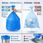 Trideva HEAVY DUTY Jumbo Size 32x40 Inch Pack of 2 Blue (5 Pcs in Each Pack) 75 Micron Biodegradable Garbage Bag| Trash/Dustbin Bags (Weight 500 Gram for Each Pack) - Image 8
