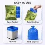 Trideva HEAVY DUTY Extra Large Size 32x40 Inch Pack of 6 Blue (5 Pcs in Each Pack) 75 Micron Biodegradable Garbage Bag| Trash/Dustbin Bags (Weight 500 Gram for Each Pack) - Image 7