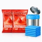 Trideva HEAVY DUTY Medium Size 20x20 Inch Pack of 2 Blue (14 Pcs in Each Pack) 75 Micron Biodegradable Garbage Bag| | Trash/dustbin Bags (Weight 500 Gram per Pack)