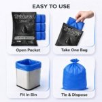 Trideva HEAVY DUTY Extra-Medium Size 20x26 Inch Pack of 6 Blue (10 Pcs in Each Pack) 75 Micron Biodegradable Garbage Bag| Trash/Dustbin Bags (Weight 500 Gram for Each Pack) - Image 8