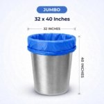 Trideva HEAVY DUTY Extra Large Size 32x40 Inch Pack of 6 Blue (5 Pcs in Each Pack) 75 Micron Biodegradable Garbage Bag| Trash/Dustbin Bags (Weight 500 Gram for Each Pack) - Image 4