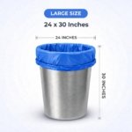 Trideva HEAVY DUTY Large Size 24x30 Inch Pack of 6 Blue (8 Pcs in Each Pack) 75 Micron Biodegradable Garbage Bag| Trash/Dustbin Bags (Weight 500 Gram for Each Pack) - Image 4