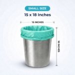 Trideva HEAVY DUTY Small Size 15x18 Inch Pack of 6 Green (20 Pcs in Each Pack) 75 Micron Biodegradable Garbage Bag| Trash/Dustbin Bags For Kitchen, Office or Washroom (Weight 500 Gram for Each Pack) - Image 3