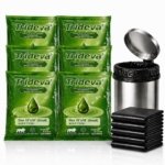 Trideva HEAVY DUTY Small Size 15x18 Inch Pack of 6 Black (20 Pcs in Each Pack) 75 Micron Biodegradable Garbage Bag| Trash/Dustbin Bags For Kitchen, Office or Washroom (Weight 500 Gram for Each Pack)