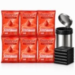 Trideva HEAVY DUTY Medium Size 20x20 Inch Pack of 6 Black (14 Pcs in Each Pack) 75 Micron Biodegradable Garbage Bag| Trash/Dustbin Bags (Weight 500 Gram for Each Pack) (Black)