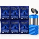 Trideva HEAVY DUTY Large Size 24x30 Inch Pack of 6 Blue (8 Pcs in Each Pack) 75 Micron Biodegradable Garbage Bag| Trash/Dustbin Bags (Weight 500 Gram for Each Pack)