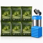Trideva HEAVY DUTY Extra Large Size 32x40 Inch Pack of 6 Blue (5 Pcs in Each Pack) 75 Micron Biodegradable Garbage Bag| Trash/Dustbin Bags (Weight 500 Gram for Each Pack)