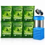 Trideva HEAVY DUTY Small Size 15x18 Inch Pack of 6 Blue (20 Pcs in Each Pack) 75 Micron Biodegradable Garbage Bag| Trash/Dustbin Bags For Kitchen, Office or Washroom (Weight 500 Gram for Each Pack)