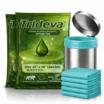 Trideva HEAVY DUTY Jumbo Size 32x40 Inch Pack of 2 Green 75 Micron Biodegradable Garbage Bag| (5 Pcs in Each Pack) Trash/Dustbin Bags (Weight 500 Gram for Each Pack)