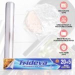 TRIDEVA 1 Kg NET (Pack of 4)18 Micron Baking and Wrapping Foil Paper for Kitchen , Parchment Paper, Non Toxic Food Roll for Baking Cake, Oilproof, Reusable for Food, Fibre Roll - Image 4